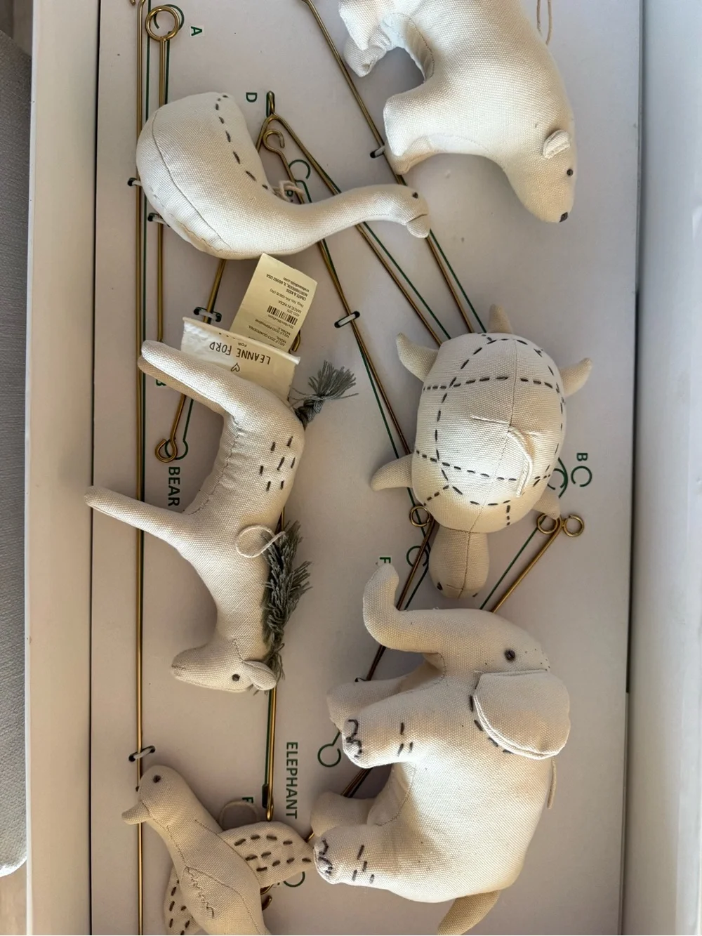 New Leanne Ford for Crate & Barrel Kids Baby Zoo Animal Nursery Crib Mobile